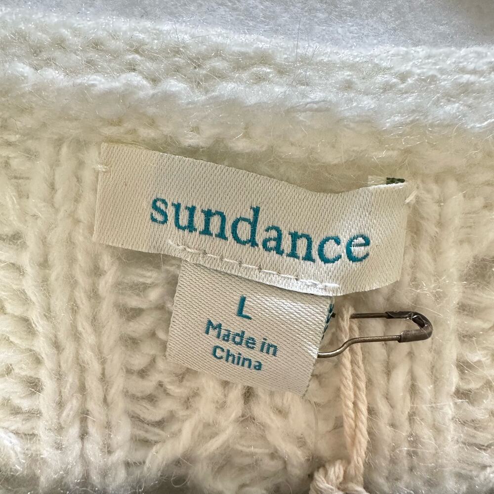 Sundance Catalog Waters Edge Striped Sweater Cable Knit Size Large NWT MSRP $138 - Picture 2 of 7